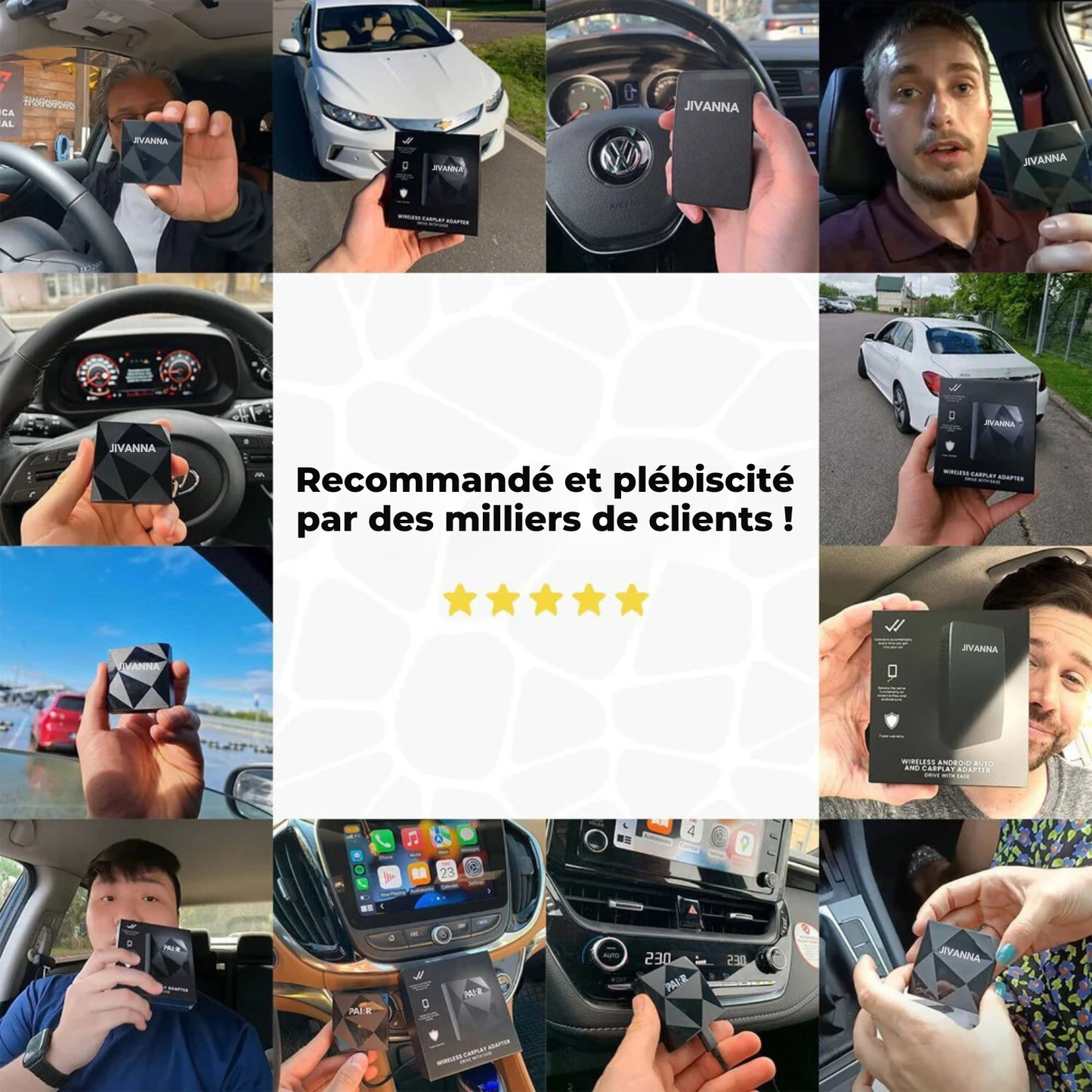 Adaptateur CarPlay & Android Auto sans fil